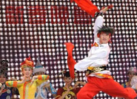 1月31日，演員在晚會上表演