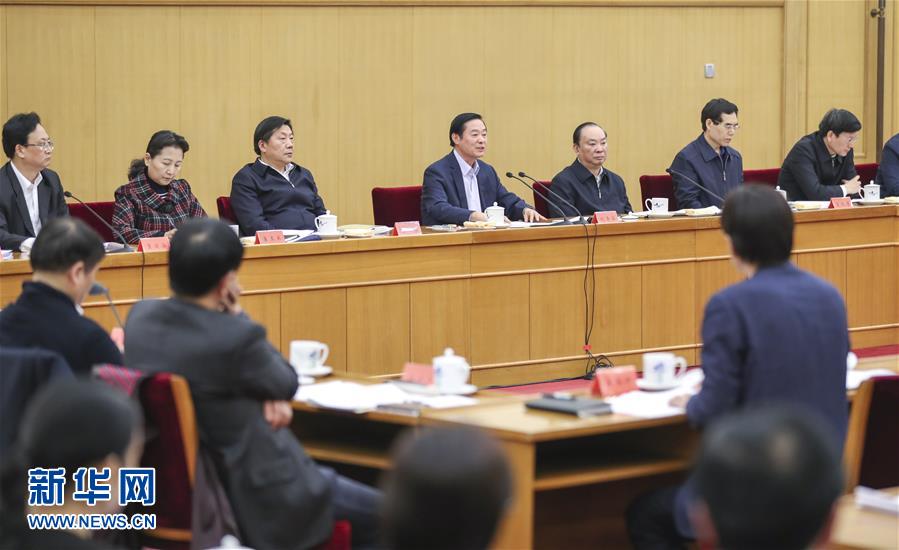 3月17日，中共中央政治局委員、中央書記處書記、中宣部部長劉奇葆在北京出席中華優(yōu)秀傳統(tǒng)文化傳承發(fā)展工作座談會。 新華社記者丁林攝