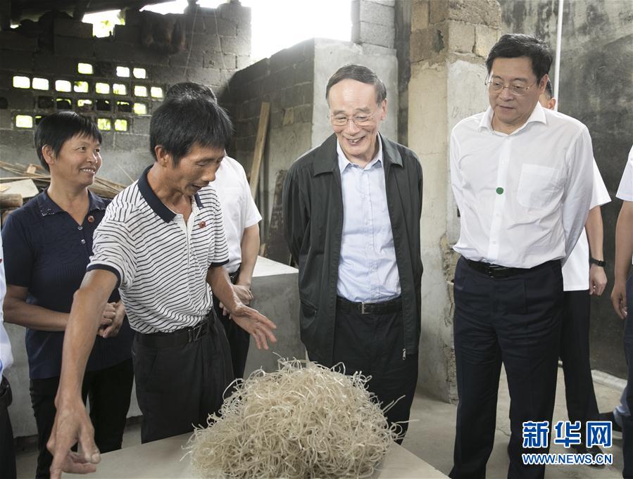 9月3日至5日，中共中央政治局常委、中央紀(jì)委書記、中央巡視工作領(lǐng)導(dǎo)小組組長王岐山在湖南省調(diào)研并主持召開巡察工作座談會(huì)。這是9月4日，王岐山在瀏陽市官橋鎮(zhèn)石灰嘴村貧困戶家中了解脫貧情況。新華社記者 王曄 攝

