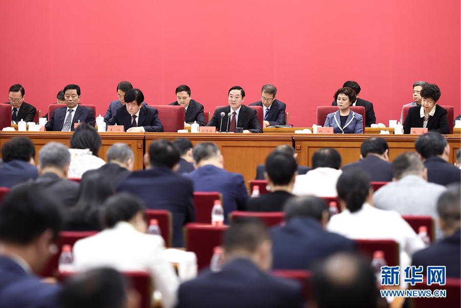 9月20日，中國電視藝術(shù)家協(xié)會第六次全國代表大會在北京召開。中共中央政治局委員、中央書記處書記、中宣部部長劉奇葆出席開幕式并講話。新華社記者 燕雁 攝