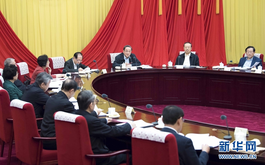 12月22日，全國政協(xié)主席俞正聲在北京主持召開政協(xié)第十二屆全國委員會第六十八次主席會議。 新華社記者 李濤 攝