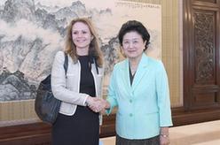 劉延東會見世界反興奮劑機構副主席、挪威文化大臣琳達·海勒蘭