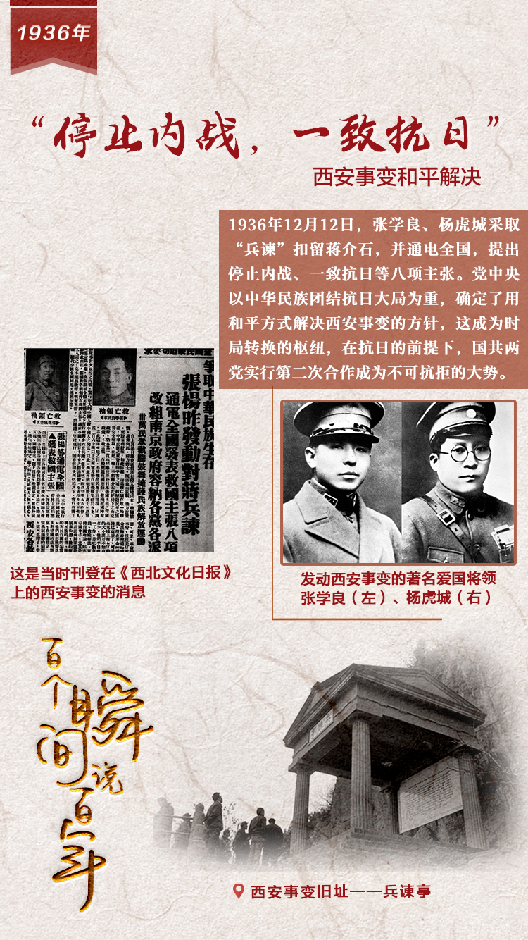 1936，“停止內(nèi)戰(zhàn)，一致抗日”