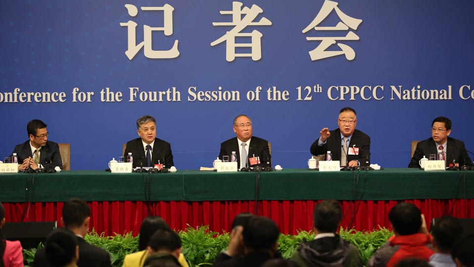 解振華、秦大河、吳曉青、胡存智、白巖松答記者問
