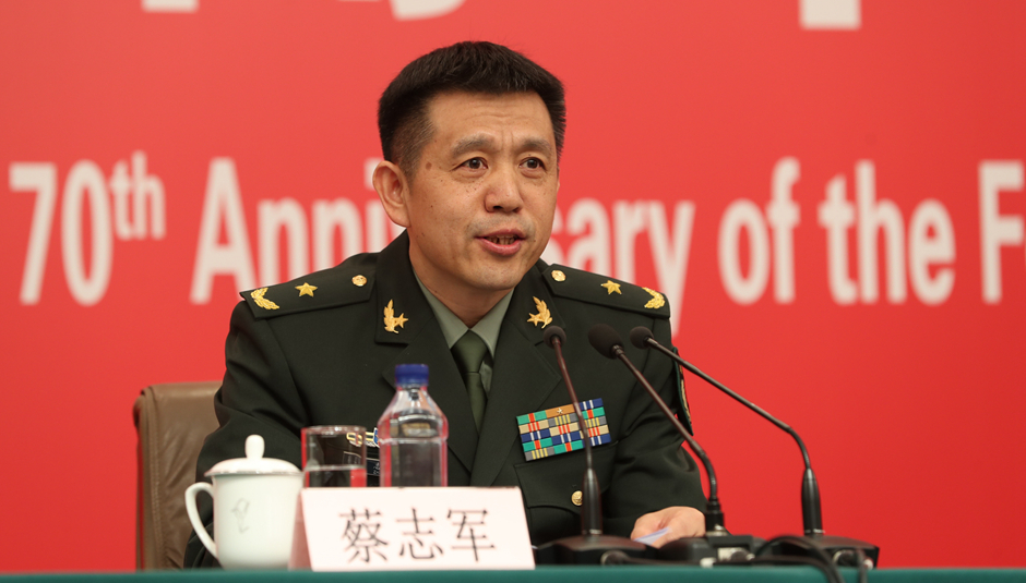 閱兵領(lǐng)導(dǎo)小組辦公室副主任、中央軍委聯(lián)合參謀部作戰(zhàn)局副局長蔡志軍