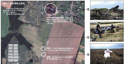 馬航MH17客機(jī)殘骸照片顯示，其機(jī)身上有許多細(xì)小孔洞。多名專家分析稱，這些孔洞或是飛機(jī)被導(dǎo)彈爆炸后飛散的彈片擊中所致。