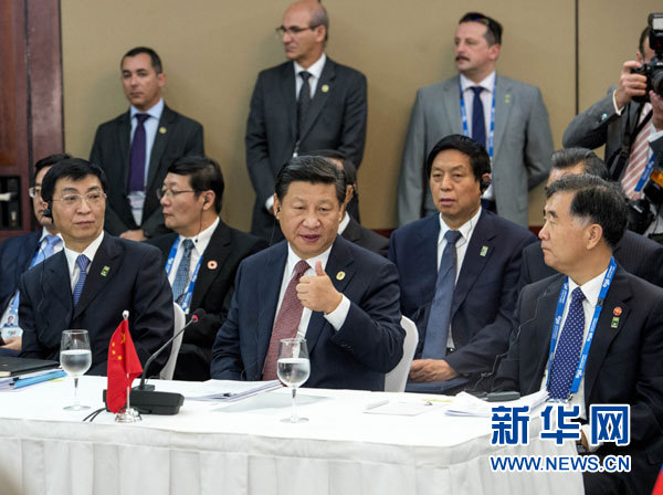 11月15日，金磚國家領導人非正式會晤在澳大利亞布里斯班舉行，中國國家主席習近平出席。新華社記者李學仁攝