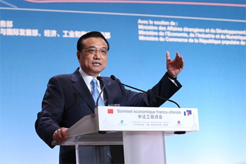 李克強總理2日在中法工商峰會演講時表示，中法建交50年來，兩國關系積累了寶貴經驗，未來50年的中法關系將更燦爛輝煌。中國政府網
