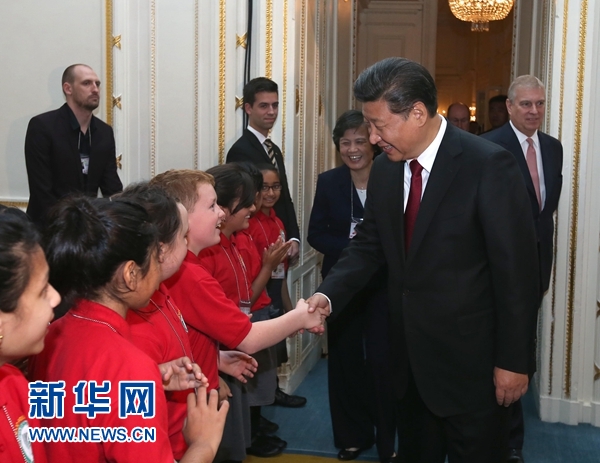 10月22日，國家主席習近平在倫敦出席全英孔子學院和孔子課堂年會開幕式。 新華社記者 龐興雷 攝 