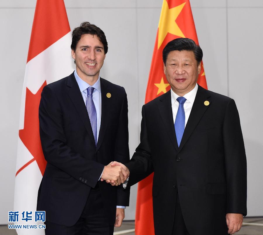 11月16日，國(guó)家主席習(xí)近平在土耳其安塔利亞會(huì)見加拿大總理特魯多。 新華社記者 饒愛民 攝
