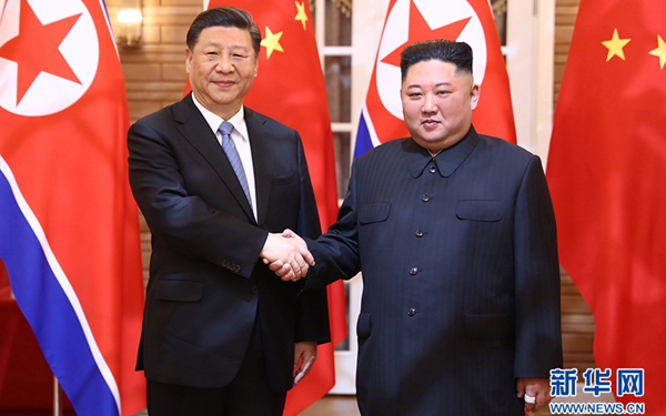 習(xí)近平同朝鮮勞動(dòng)黨委員長(zhǎng)、國(guó)務(wù)委員會(huì)委員長(zhǎng)金正恩舉行會(huì)談
